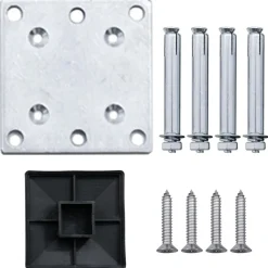 vidaXL Vallas De Jardín-Set de valla 3 cuadradas + 1 oblicua WPC marrón 619x186 cm