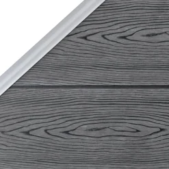 vidaXL Vallas De Jardín-Set de valla 3 cuadradas + 1 oblicua WPC 619x186 cm
