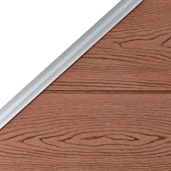 vidaXL Vallas De Jardín-Set de valla 5 cuadradas + 1 oblicua WPC marrón 965x186 cm