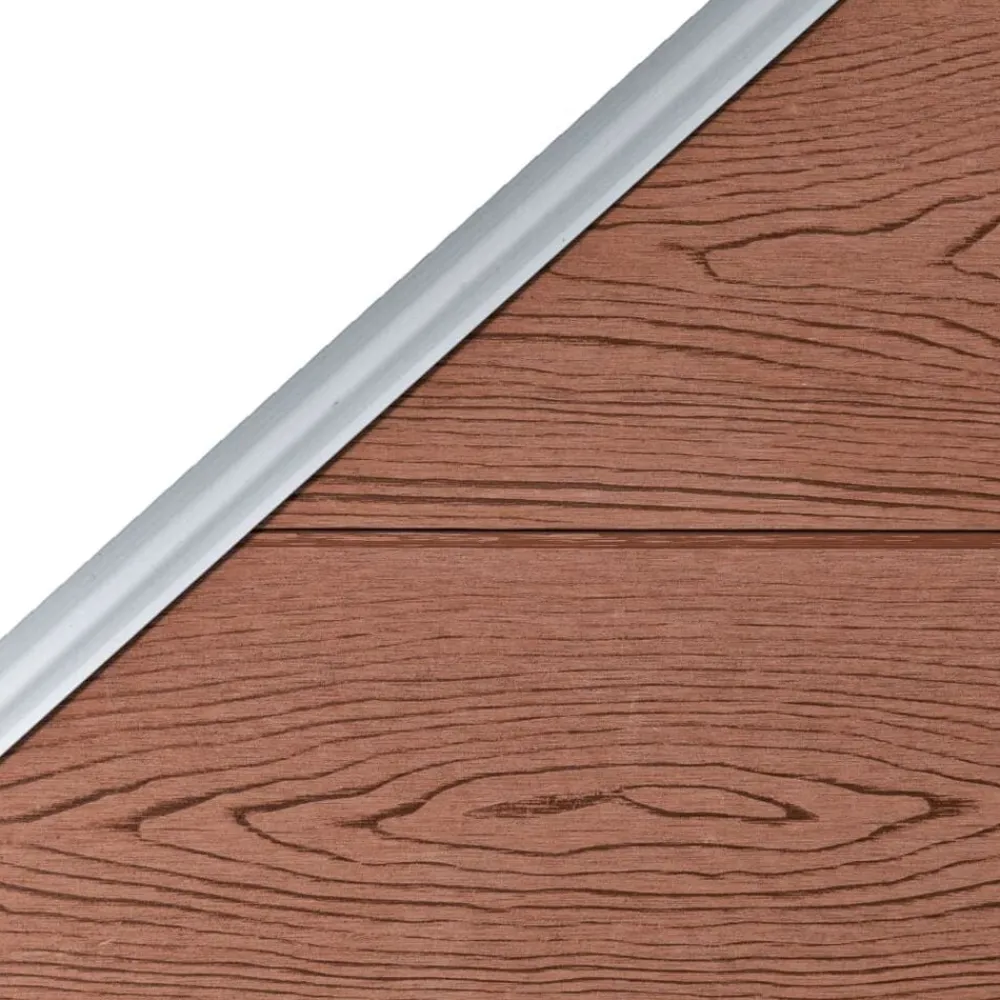 vidaXL Set de valla 7 cuadradas + 1 oblicua WPC marrón 1311x186 cm Marrón Hot