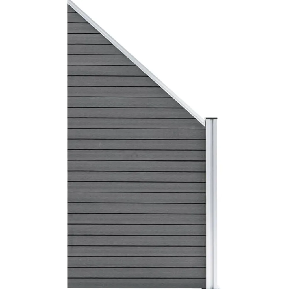 vidaXL Vallas De Jardín-Set de vallas 2 cuadradas + 1 oblicua WPC 446x186 cm