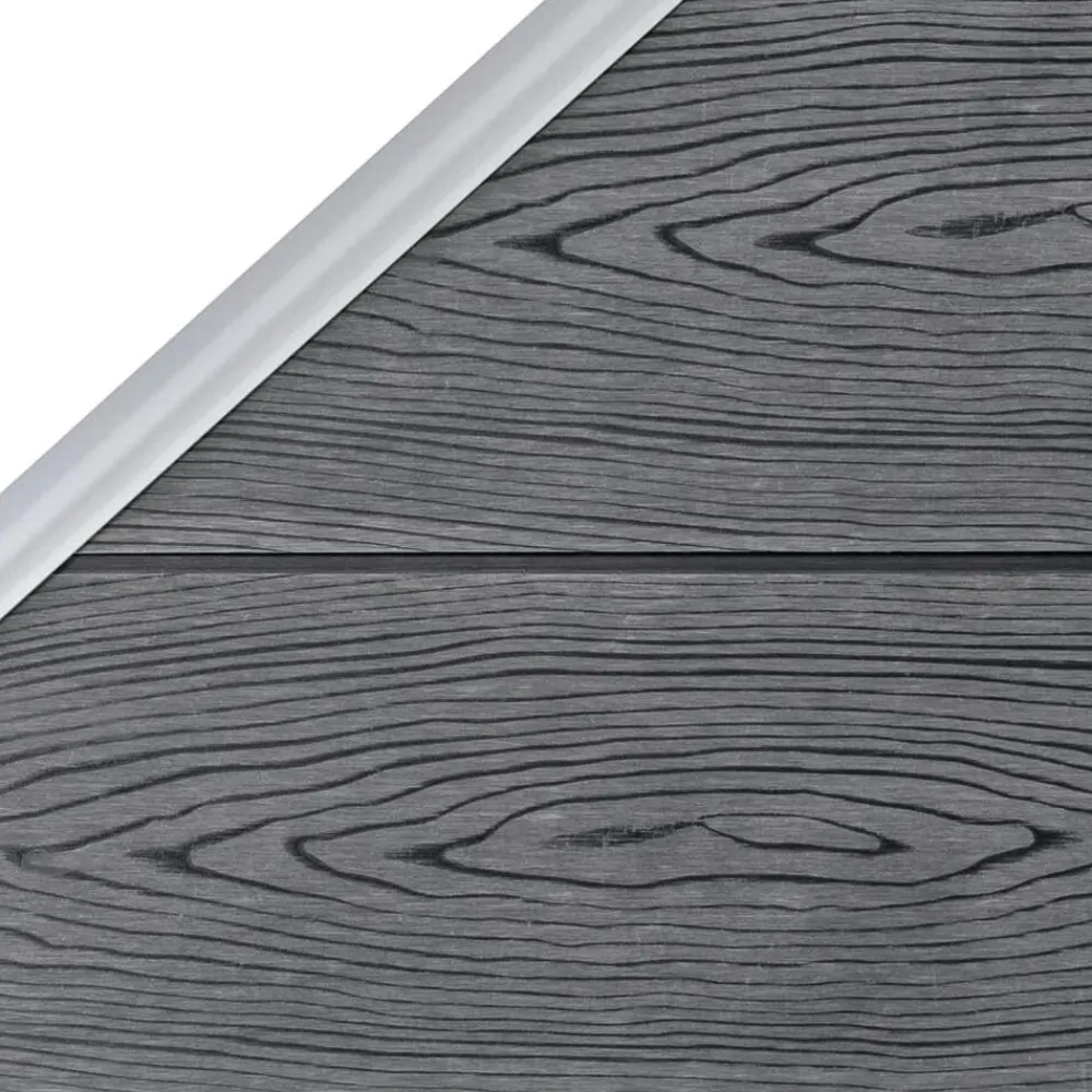 vidaXL Vallas De Jardín-Set de vallas 2 cuadradas + 1 oblicua WPC 446x186 cm