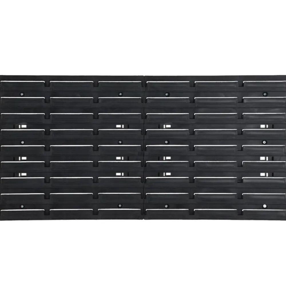vidaXL Set estantes taller 26 pzas polipropileno rojo y negro 77x39 cm Clearance