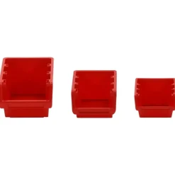 vidaXL Set estantes taller 26 pzas polipropileno rojo y negro 77x39 cm Clearance