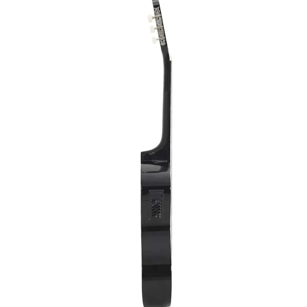 vidaXL Set guitarra occidental 12 pzas con ecualizador 6 cuerdas Negro Online