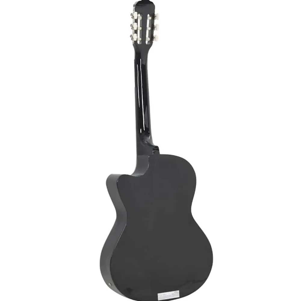 vidaXL Set guitarra occidental 12 pzas con ecualizador 6 cuerdas Negro Online