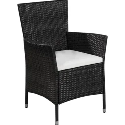 vidaXL Muebles De Jardín-Set mesa y sillas bistró de jardín 3 pzas ratán sintético