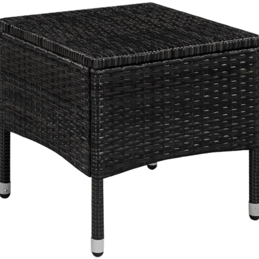 vidaXL Muebles De Jardín-Set mesa y sillas bistró de jardín 3 pzas ratán sintético