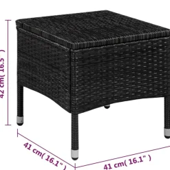 vidaXL Muebles De Jardín-Set mesa y sillas bistró de jardín 3 pzas ratán sintético