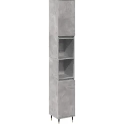 vidaXL Conjuntos De Muebles-Set muebles de baño 2 piezas madera contrachapada gris hormigón