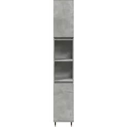 vidaXL Conjuntos De Muebles-Set muebles de baño 2 piezas madera contrachapada gris hormigón