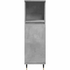 vidaXL Conjuntos De Muebles-Set muebles de baño 2 piezas madera contrachapada gris hormigón