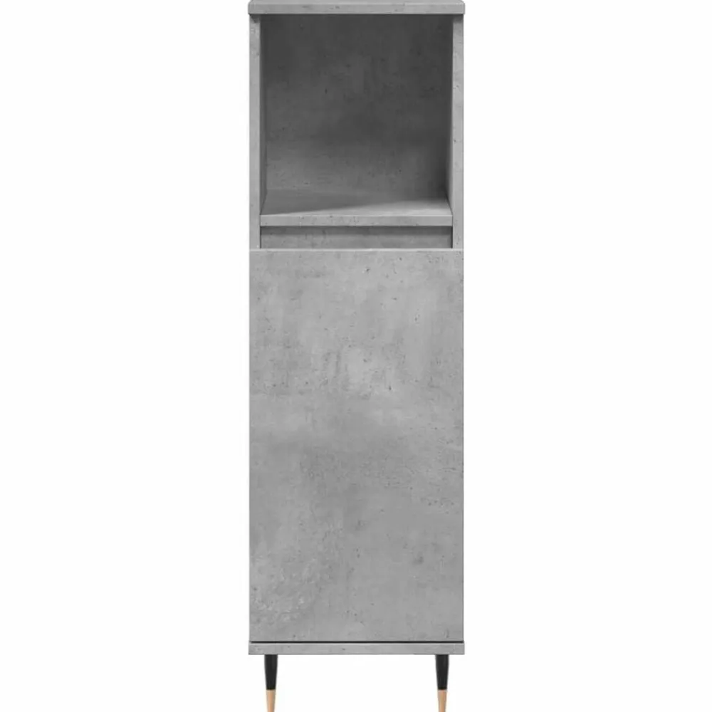 vidaXL Conjuntos De Muebles-Set muebles de baño 2 piezas madera contrachapada gris hormigón