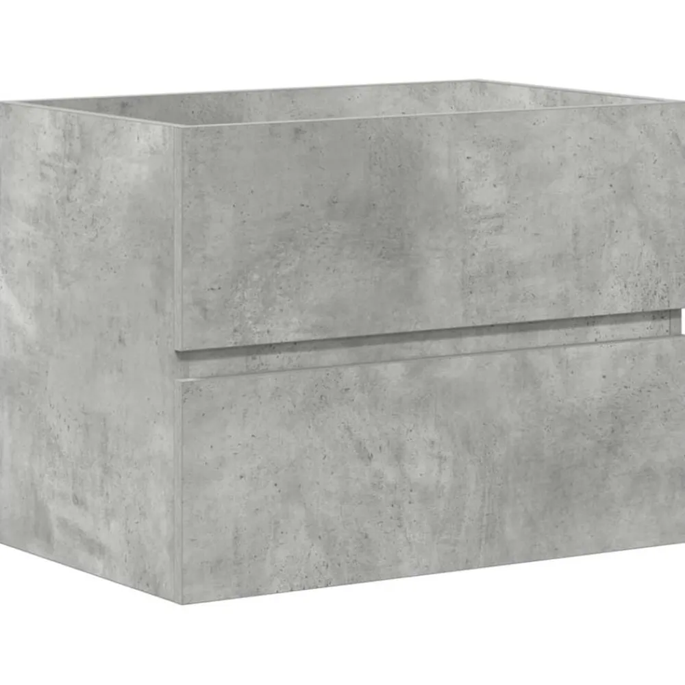 vidaXL Set muebles de baño 2 piezas madera contrachapada gris hormigón Gris hormigón Best