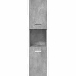 vidaXL Conjuntos De Muebles-Set muebles de baño 5 piezas madera ingeniería gris hormigón