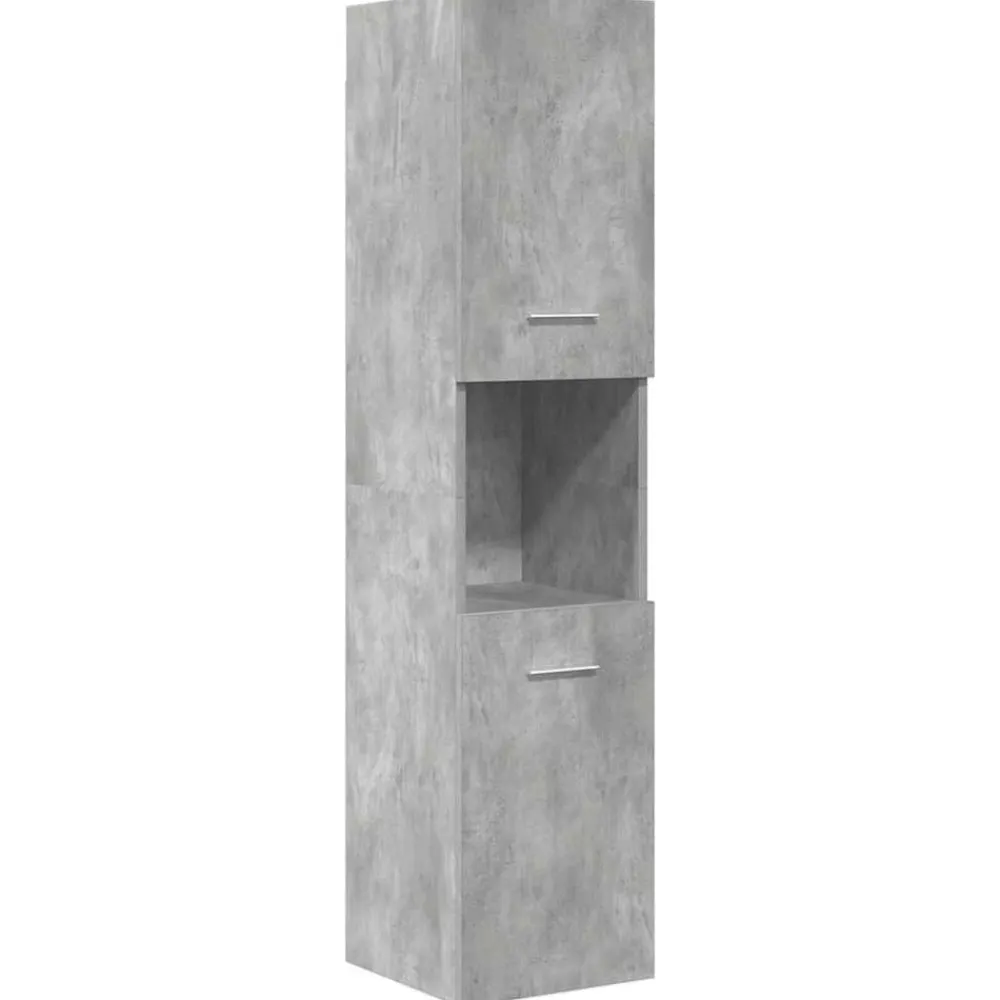 vidaXL Conjuntos De Muebles-Set muebles de baño 5 piezas madera ingeniería gris hormigón