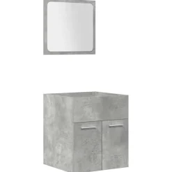vidaXL Conjuntos De Muebles-Set muebles de baño 5 piezas madera ingeniería gris hormigón