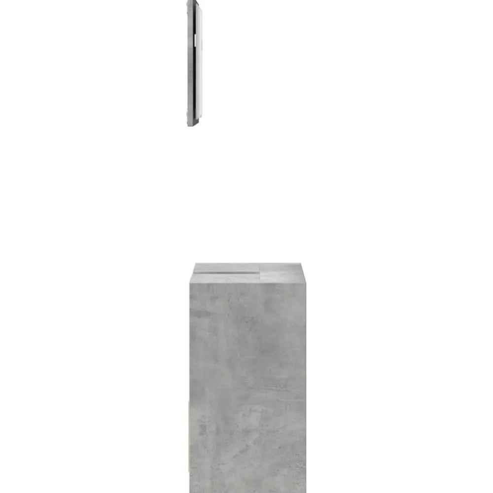 vidaXL Set muebles de baño 2 piezas madera contrachapada gris hormigón Gris hormigón Best