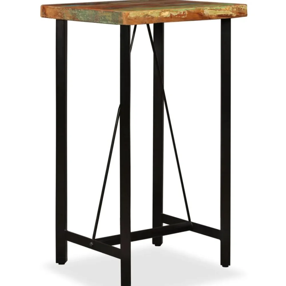vidaXL Set muebles de bar 3 piezas madera maciza reciclada Sale