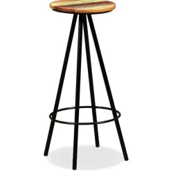 vidaXL Set muebles de bar 3 piezas madera maciza reciclada Sale