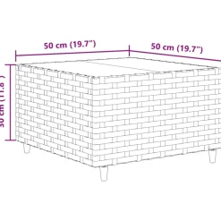 vidaXL Muebles De Jardín-Set muebles de jardín 7 piezas y cojines ratán sintético marrón