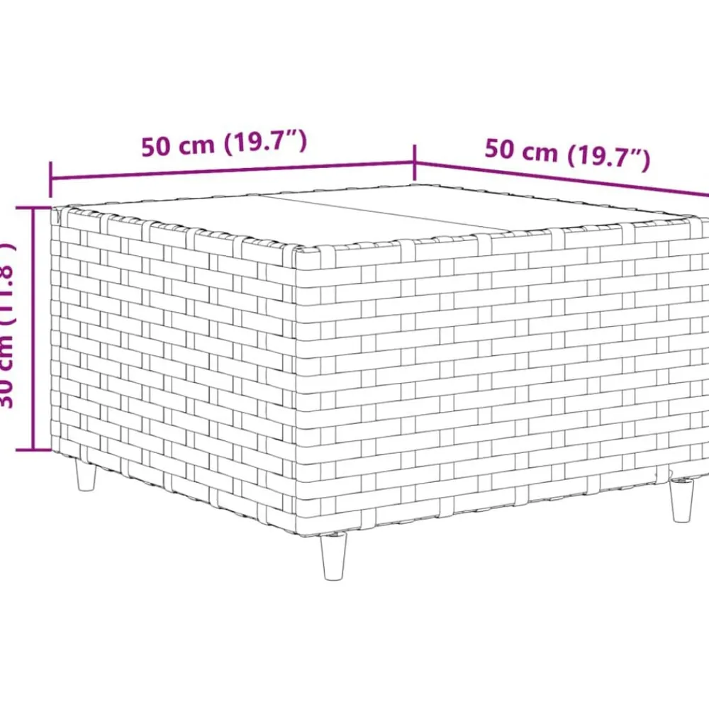 vidaXL Muebles De Jardín-Set muebles de jardín 7 piezas y cojines ratán sintético marrón