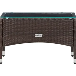 vidaXL Set muebles de jardín 5 piezas y cojines ratán sintético marrón Marrón Best