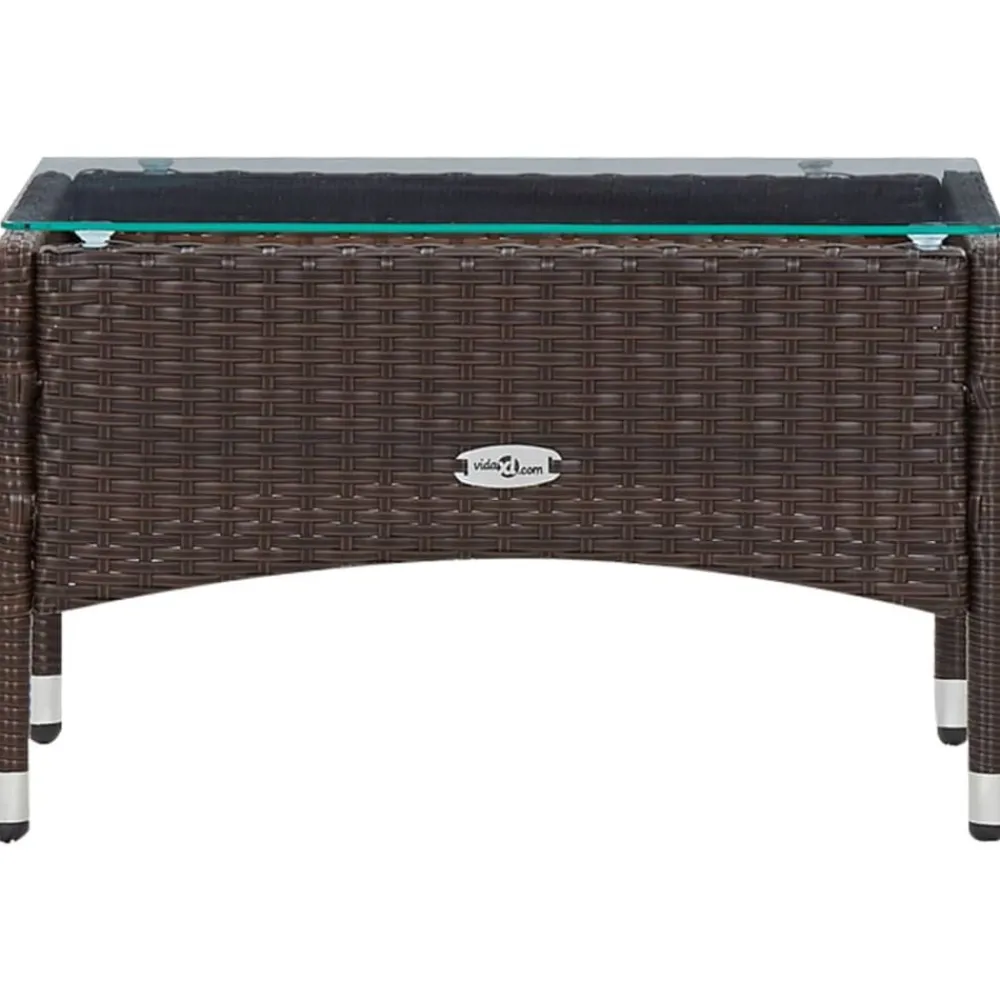vidaXL Set muebles de jardín 5 piezas y cojines ratán sintético marrón Marrón Best