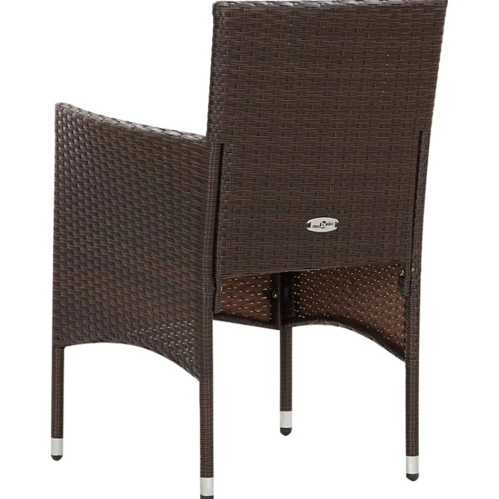 vidaXL Set muebles de jardín 5 piezas y cojines ratán sintético marrón Marrón Best