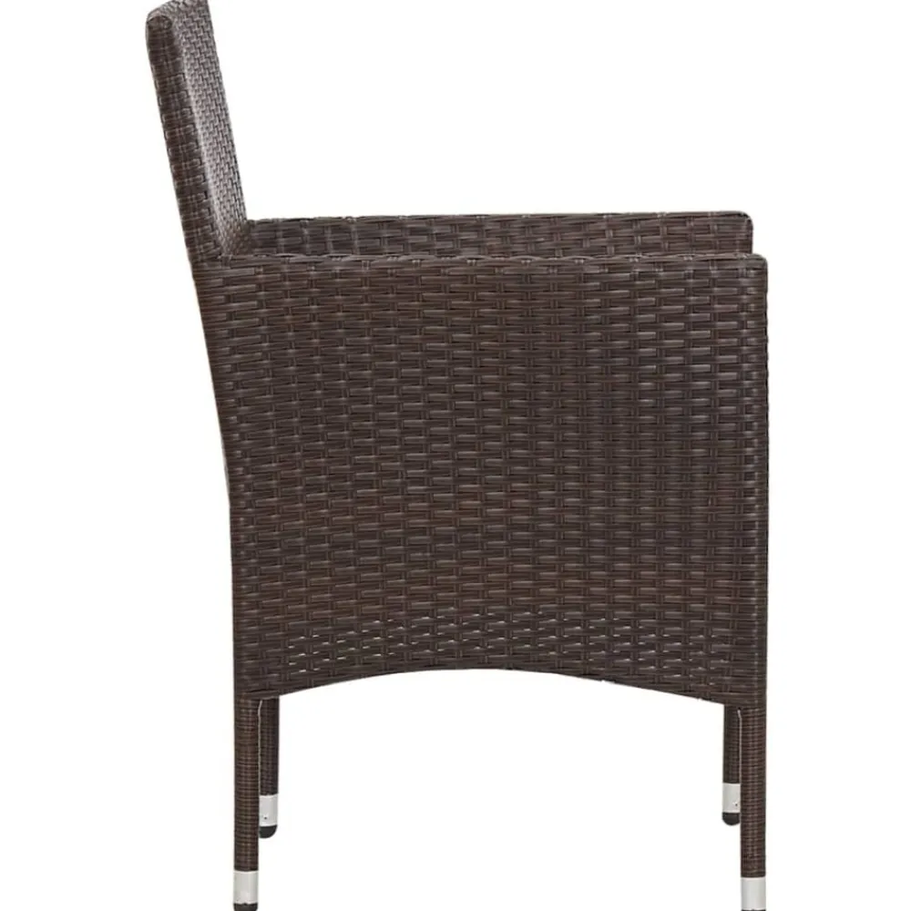 vidaXL Set muebles de jardín 5 piezas y cojines ratán sintético marrón Marrón Best