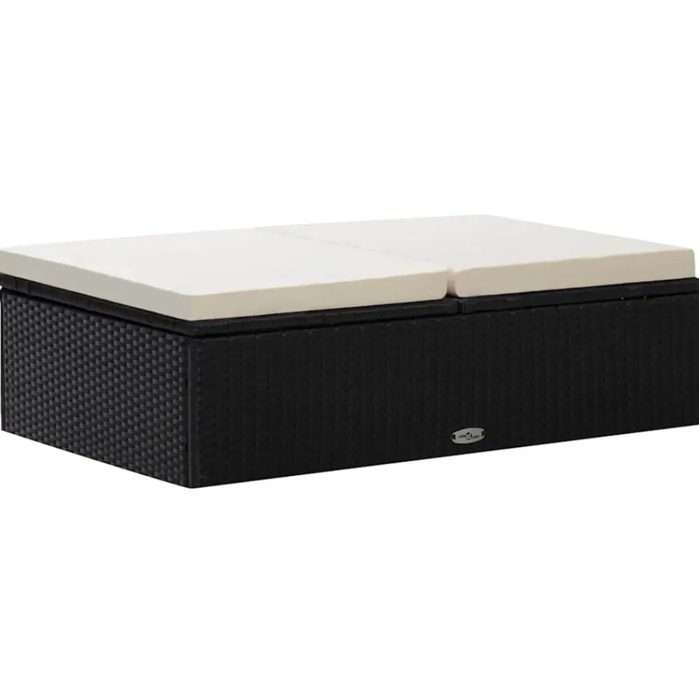 vidaXL Muebles De Jardín-Set muebles de jardín 2 piezas y cojines ratán sintético