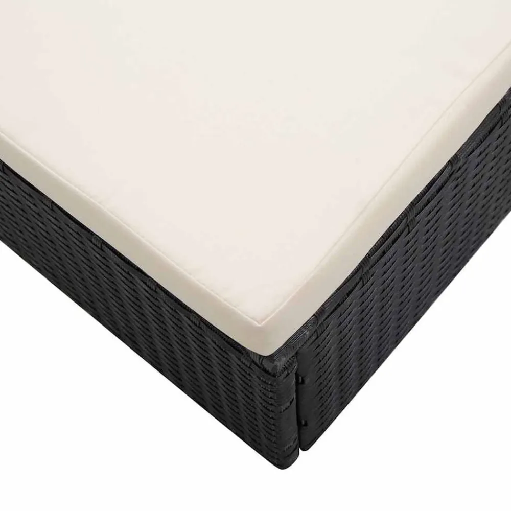 vidaXL Muebles De Jardín-Set muebles de jardín 2 piezas y cojines ratán sintético