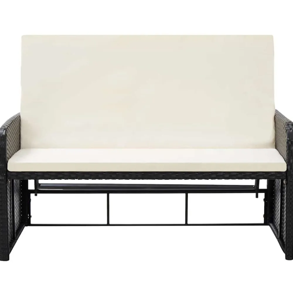 vidaXL Muebles De Jardín-Set muebles de jardín 2 piezas y cojines ratán sintético