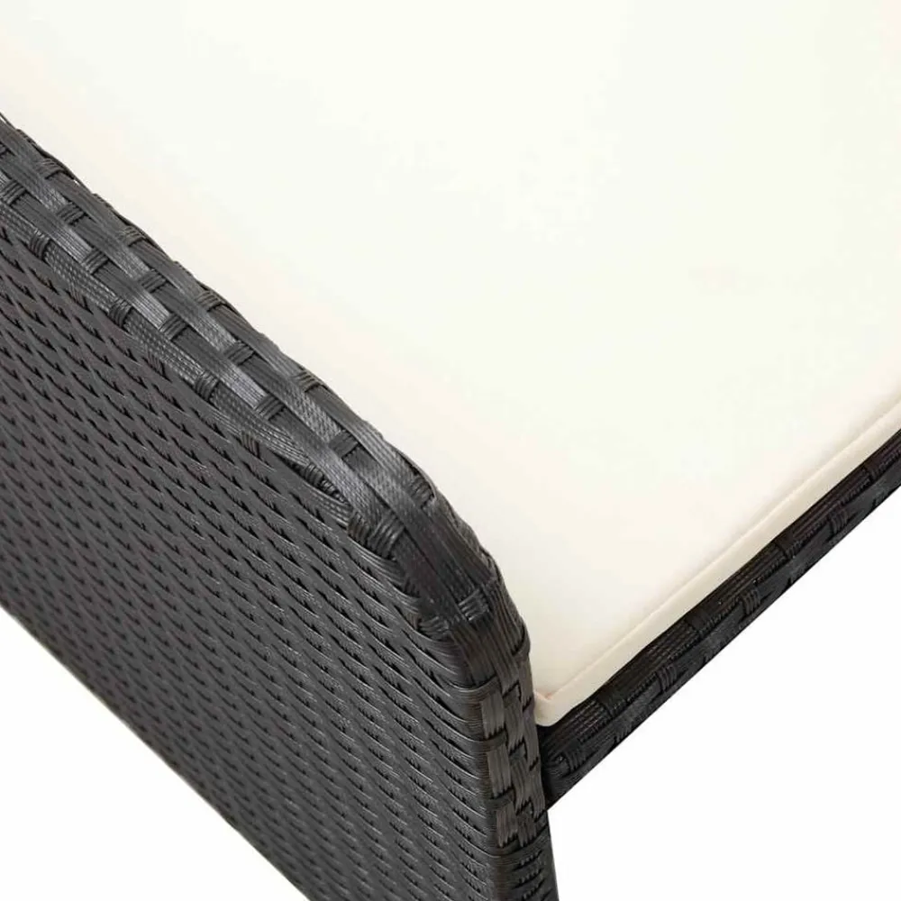 vidaXL Muebles De Jardín-Set muebles de jardín 2 piezas y cojines ratán sintético