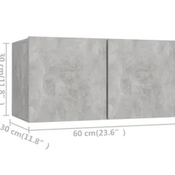 vidaXL Set muebles de salón TV 6 pzas madera ingeniería gris hormigón Gris hormig&oacute;n Best