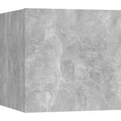 vidaXL Set muebles de salón TV 6 pzas madera ingeniería gris hormigón Gris hormigón New