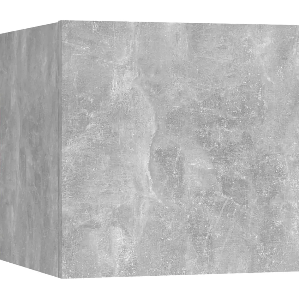 vidaXL Set muebles de salón TV 6 pzas madera ingeniería gris hormigón Gris hormigón New