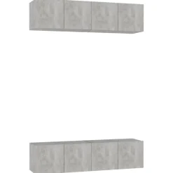 vidaXL Muebles Tv-Set muebles de salón TV 4 piezas madera ingeniería roble Sonoma
