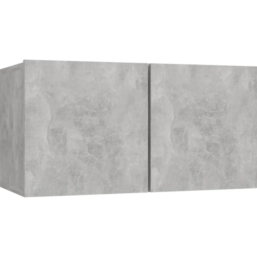 vidaXL Muebles Tv-Set muebles de salón TV 7 pzas madera ingeniería gris hormigón