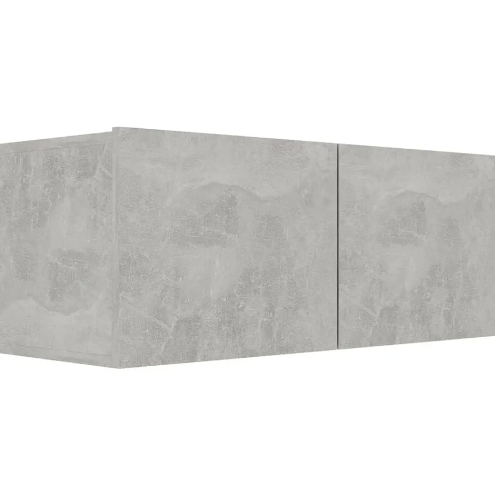 vidaXL Muebles Tv-Set muebles de salón TV 7 pzas madera ingeniería gris hormigón