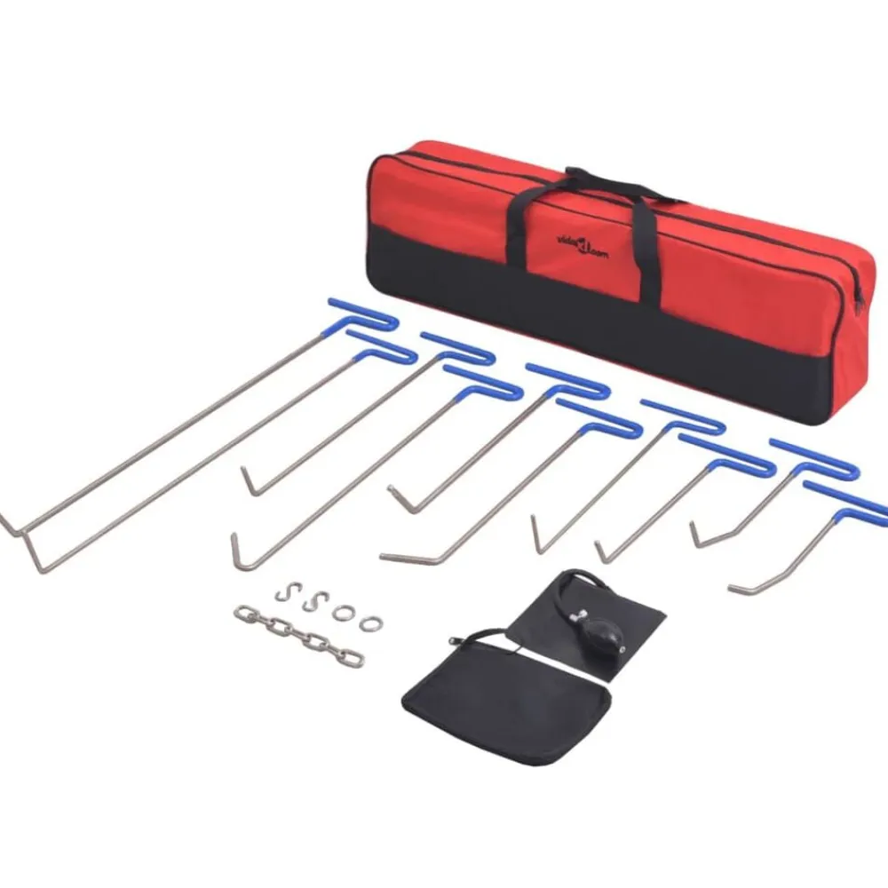 vidaXL Set reparación de abolladuras sin pintura acero inox 16 piezas Discount