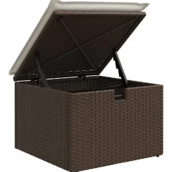 vidaXL Set sofás de jardín 8 piezas y cojines ratán sintético marrón Marrón y crema Hot