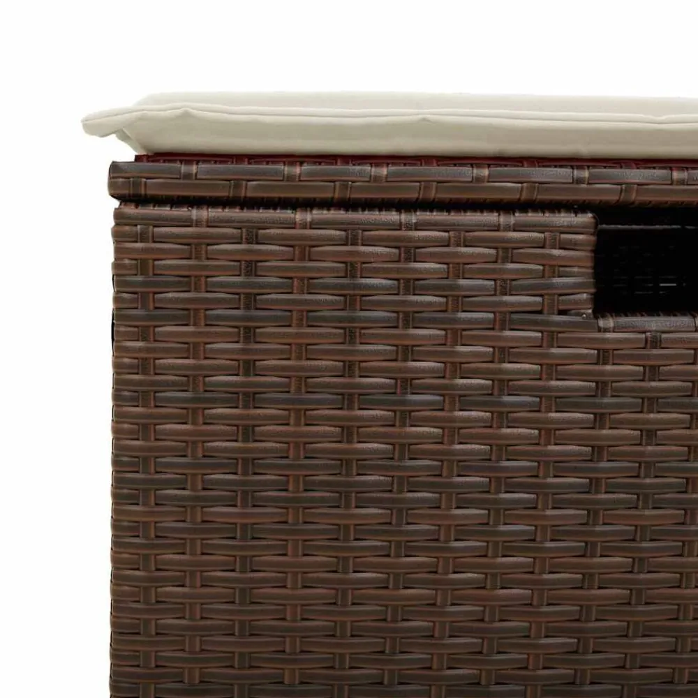 vidaXL Set sofás de jardín 8 piezas y cojines ratán sintético marrón Marrón y crema Hot