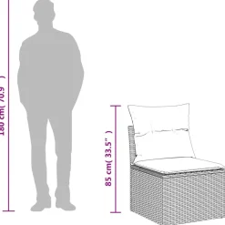 vidaXL Muebles De Jardín-Set sofás de jardín 14 pzas con cojines ratán sintético beige