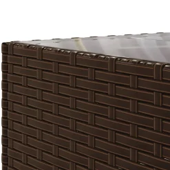 vidaXL Muebles De Jardín-Set sofás de jardín 8 piezas y cojines ratán sintético marrón