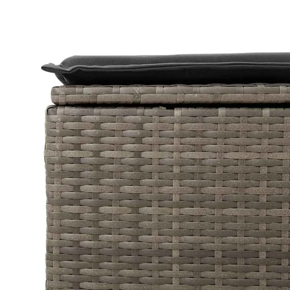 vidaXL Muebles De Jardín-Set sofás jardín y cojines 2 pzas ratán sintético acacia