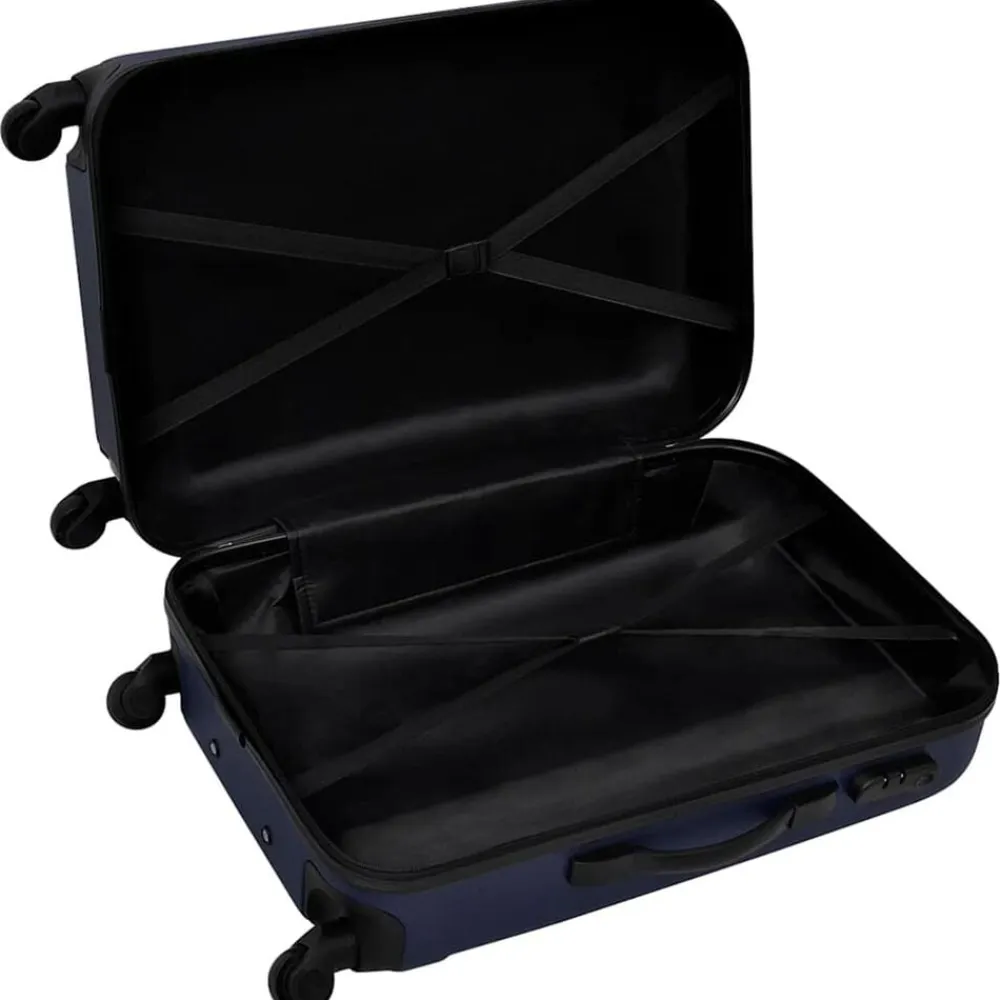 vidaXL Set Trolley Maleta Rígida Tres Uds. Azul Online