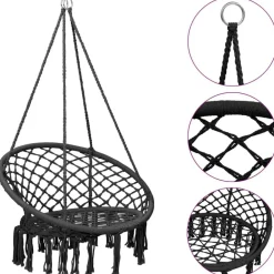 vidaXL Estructuras Para Juegos Al Aire Libre-Silla colgante hamaca columpio 80 cm