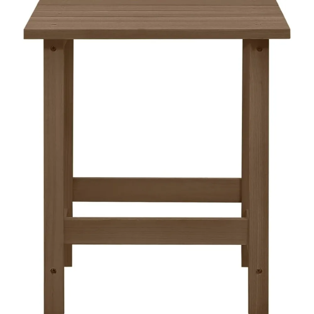 vidaXL Silla con otomana y mesa jardín Adirondack abeto macizo marrón Marrón New