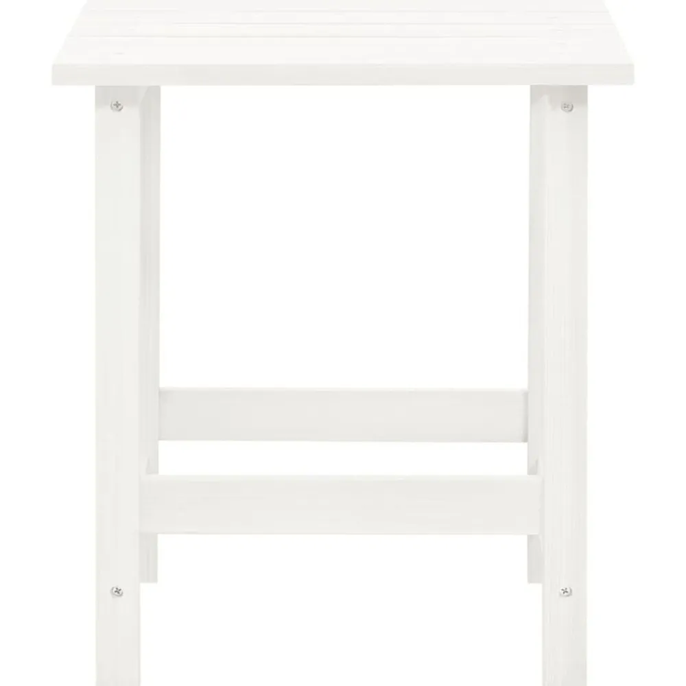 vidaXL Silla con otomana y mesa jardín Adirondack macizo abeto Blanco New
